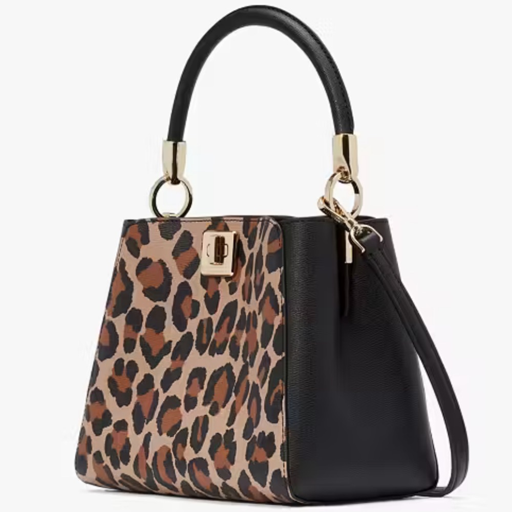 Kate Spade Phoebe Small Spotted Leopard Top Handle Satchel nwt in packaging - Picture 2 of 8